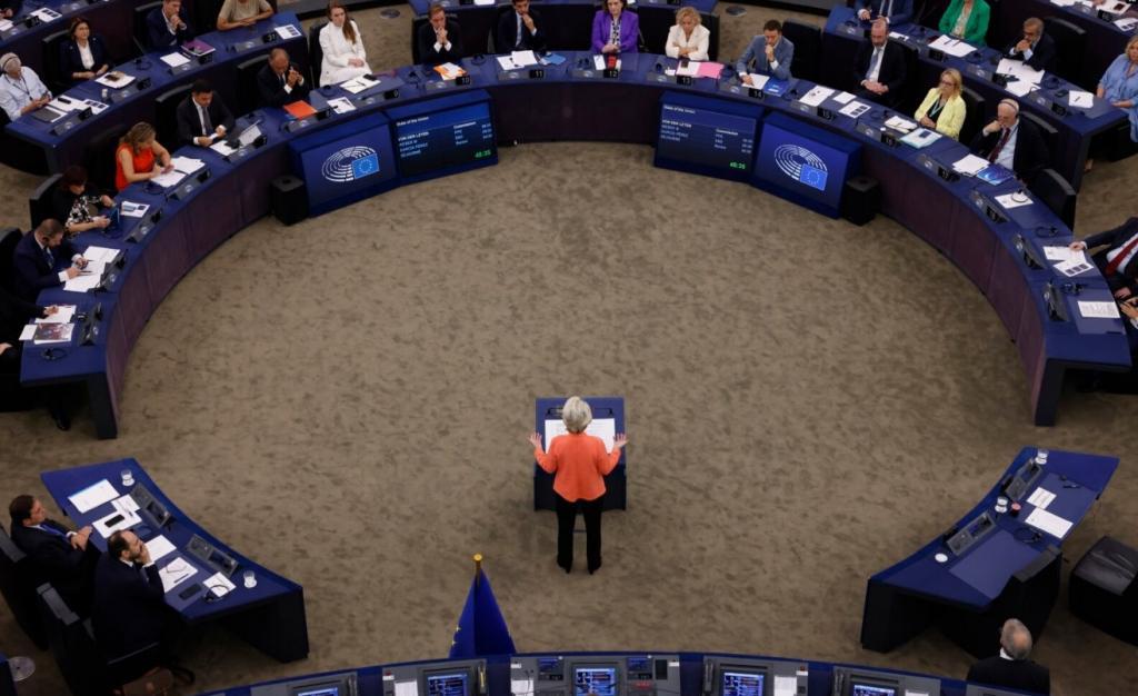 Урсула фон дер Ляєн під час великої щорічної промови в Європарламенті
